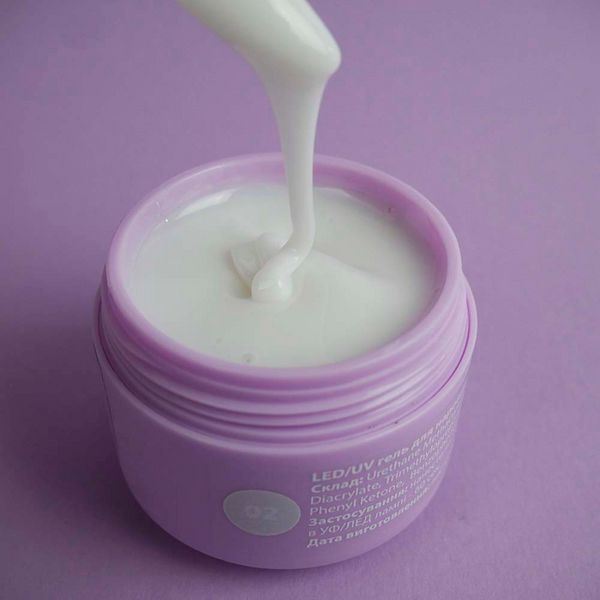 LED/UV гель для нарощення TUFI profi PREMIUM Gel 02 Milk 15 г 0105859 фото