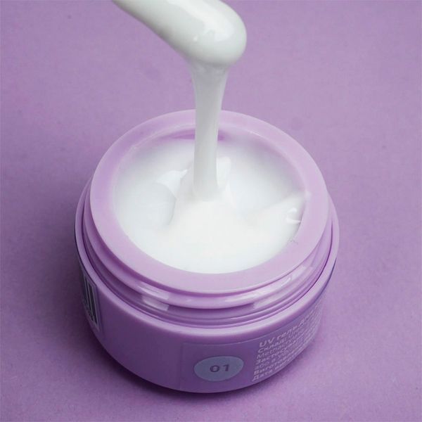 UV гель для нарощення TUFI profi PREMIUM Builder Gel 01 Milky 15 г 226508 фото