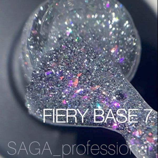 База для нігтів світловідбиваюча Saga Professional Fiery Base №7, 8мл 630766 фото