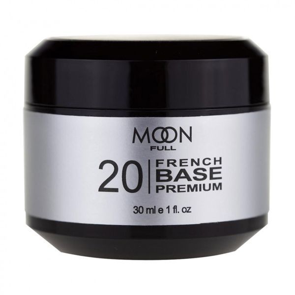 База для нігтів MOON FULL Baza French Premium №20 білий, 30 мл N04391 фото