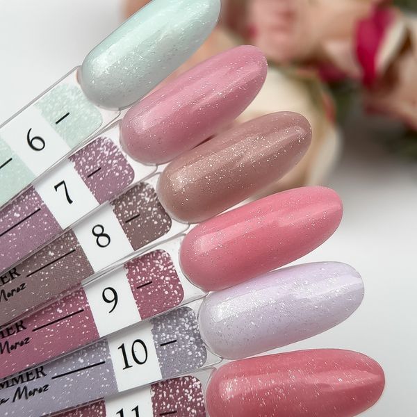 База для нігтів з шиммером Crooz Shimmer Base №9, 8мл N21676 фото