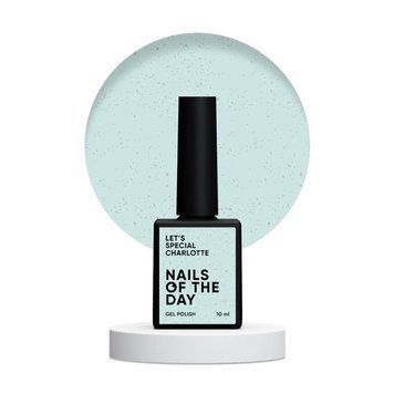 Гель лак NAILSOFTHEDAY Let's special Charlotte голубой с золотой поталью, 10 мл 84319237 фото