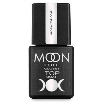 Moon Full Glossy Top Coat - топ для гель лака без липкого слоя, 8 мл 21350 фото