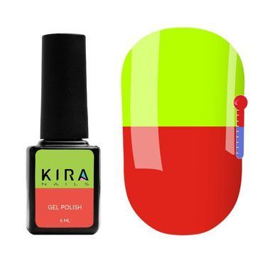 Гель-лак Kira Nails Termo T07 (кирпично-красный, при нагревании кислотно-желтый), 6 мл N01669 фото