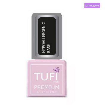 Уценка! База для ногтей TUFI profi PREMIUM Hypoallergenic Base без запаха, жидкая 8 мл 0100372 фото
