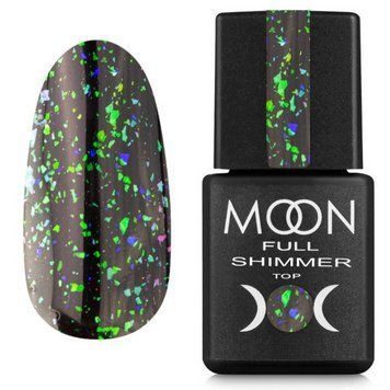 Топ для ногтей с шиммером Moon Full Shimmer Top №1021 Chameleon, 8 мл 906753 фото