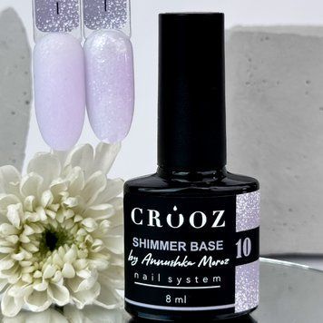 База для нігтів з шиммером Crooz Shimmer Base №10, 8мл N21677 фото