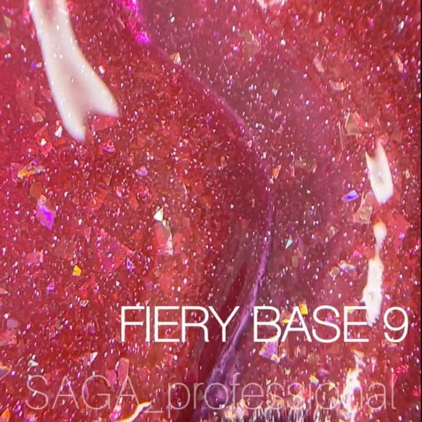База для нігтів світловідбиваюча Saga Professional Fiery Base №9, 8мл 630768 фото
