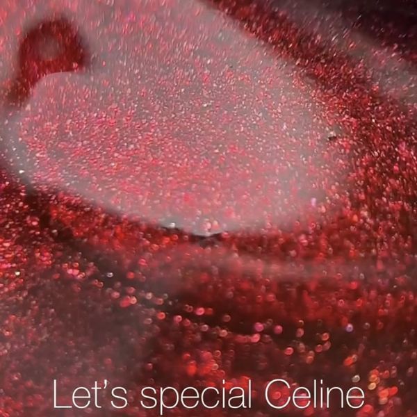 NAILSOFTHENIGHT Let&rsquo;s special C&eacute;line &mdash; темно&ndash;червоний з червоними блискітками гель лак, що перекривається в один шар, 10 мл 33525601 фото