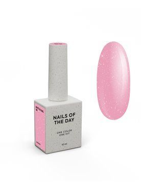 Гель для нігтів NAILSOFTHEDAY Bottle gel 48 shimmer &ndash; рожевий зі сріблястим шиммером надміцний гель для укріплення,10мл 040530 фото