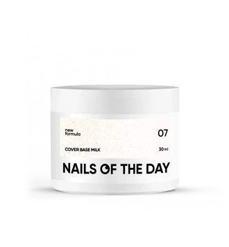 Уценка! Nailsoftheday Cover base NEW Formula milk 07 &ndash; молочное, полупрозрачное с золотым шимером, базовое покрытие 30 4820672 фото