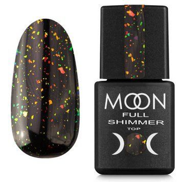 Топ для ногтей с шиммером Moon Full Shimmer Top №1022 Chameleon, 8 мл 906754 фото
