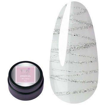 Павутинка TUFI profi PREMIUM Spider Gel Harley Quinn світловідбиваюча срібло 5 гр 0103043 фото