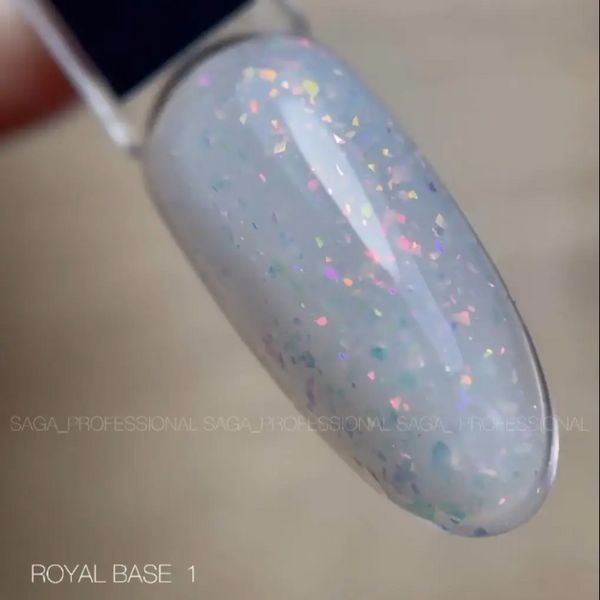 База для гель-лака с хлопьями Юки Saga Royal Base №1, 9мл N0153219 фото