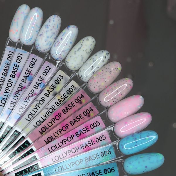 База для ногтей Kira Nails Lollypop Base №005 (ярко-розовый с разноцветными хлопьями), 6 мл N8830005 фото