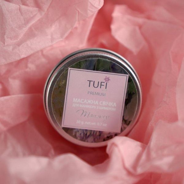 Масажна спа свічка для рук TUFI profi PREMIUM з шимером Танжер 30 0097225 фото
