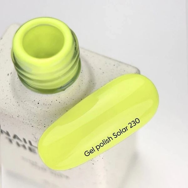 Гель&ndash;лак для ногтей NAILSOFTHEDAY Solar 230 &ndash; неоново-желтый, перекрывающийся в один слой, 10 мл 06473 фото