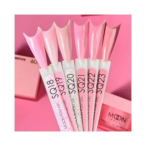 Полигель Moon Full Poly Gel SQ21 без HEMA и TPO розовое мерцание, 30 мл SQP21 фото