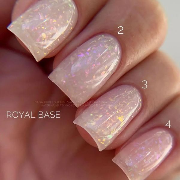 База для гель-лака с хлопьями Юки Saga Royal Base №1, 9мл N0153219 фото