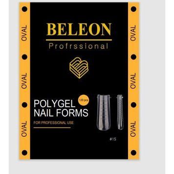 Верхние типсы (верхние формы) BELEON (Oval) для работы с полигелем, разные размеры 120шт 435654 фото