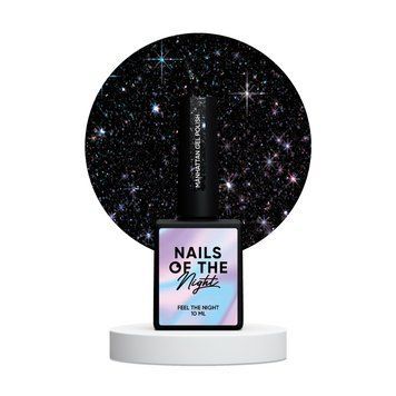 NAILSOFTHENIGHT Manhattan &mdash; чорний голографік світловідбиваючий гель&ndash;лак для нігтів, 10 мл 489756256 фото