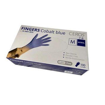 Рукавички нітрилові Ceros Cobalt Blue 3.5г M 113411140 фото