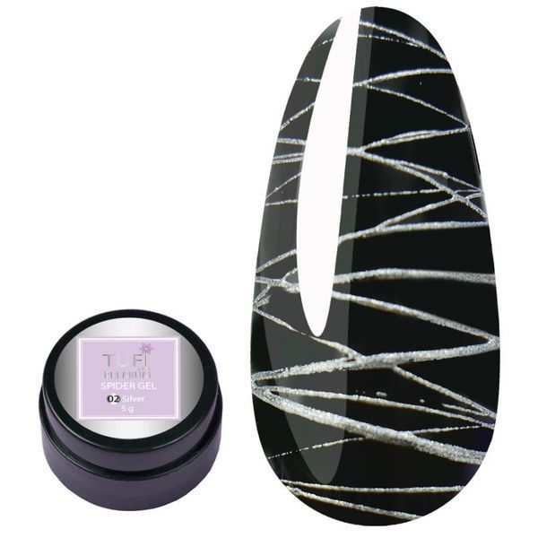 Павутинка TUFI profi PREMIUM Spider Gel 002 срібло 5 гр 0104332 фото