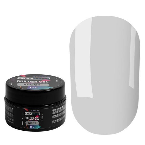 Гель для ногтей Kira Nails Builder Gel 001, 15 г 757002 фото