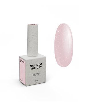 Гель для нігтів NAILSOFTHEDAY Bottle gel 46 shimmer &ndash; молочно-рожевий зі сріблястим шиммером надміцний гель для укріплення,10мл 040528 фото