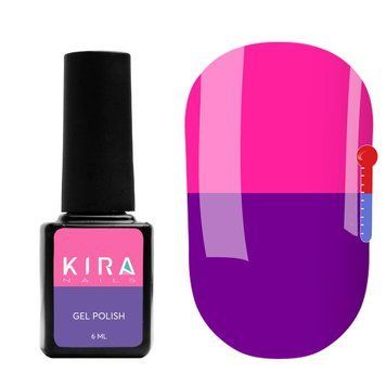 Гель-лак Kira Nails Termo T22 (сине-фиолетовый, при нагревании темно-розовый), 6 мл N01679 фото
