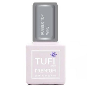 Топ для ногтей TUFI profi PREMIUM Rubber Top каучуковый с липким слоем 15 мл 0202735 фото