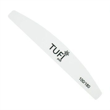 Пилочка TUFI profi PREMIUM полукруг белая 100/180 грит 17,8 см 25 шт 0231932 фото