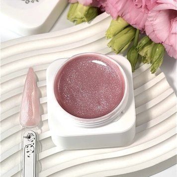 Гель JS Diamond peach для нарощування і зміцнення нігтів 50г 123408 фото