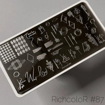 Пластина для стемпінгу RR-87 на пластиковій основі N014035 фото